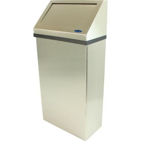 Frost Stainless Steel Wall Mount Trash Can W/Spring Load Lid 11 Gallon 303-3NL