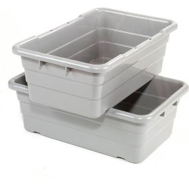 GoVets™ Cross Stack Nest Tote Tub - 25-1/8 x 16 x 8-1/2 Gray - Pkg Qty 6 007795