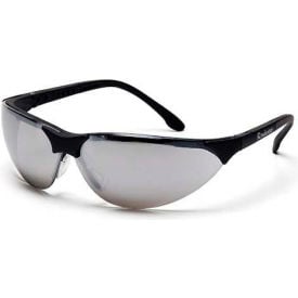 Rendezvous® Safety Glasses Silver Mirror Lens  Black Frame - Pkg Qty 12 SB2870S