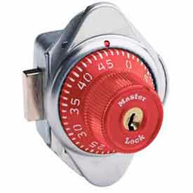 Master Lock® No. 1670MDRED Built-In Combination Deadbolt Lock - Red Dial - Right Hinged 0MDRED167