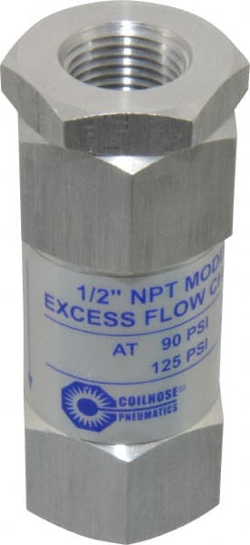 Excess Check Valve: 1/2