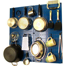 Wall Control Kitchen Pegboard Pack Storage & Organization Kit Blue/Black 32