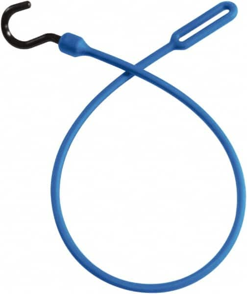 Loop End Bungee Cord Tie Down: Overmolded Nylon Hook, Non-Load Rated MPN:MBBC30NBL