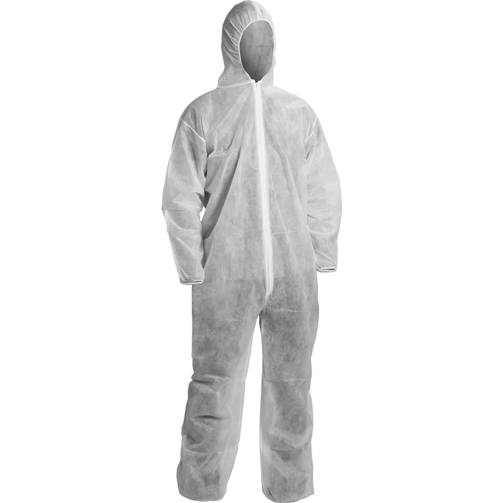 Coveralls & Overalls, Garment Style: Coveralls , Size: Medium , Color: White , Material: Spunbound Fabric  MPN:67308