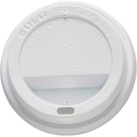 SOLO® Traveler Drink-Thru Lids For 10 oz Cups WH 100/Sleeve 10 Sleeves/Carton TL31R2-0007