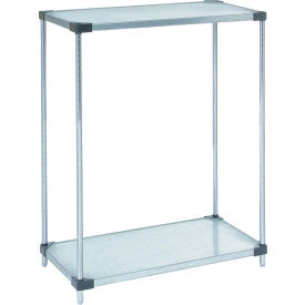 Nexel® 2 Shelf Galvanized Steel Solid Shelving Unit Starter 72