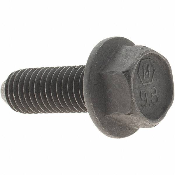 Hex Head Cap Screw: M10 x 1.50 x 30 mm, Grade 9.8, Black Oxide Finish MPN:23711