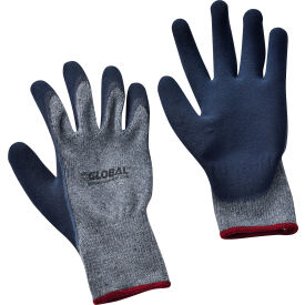 GoVets™ Ultra-Grip Foam Latex Coated Gloves Poly/Cotton Knit Black/Gray SML - Pkg Qty 12 349S708