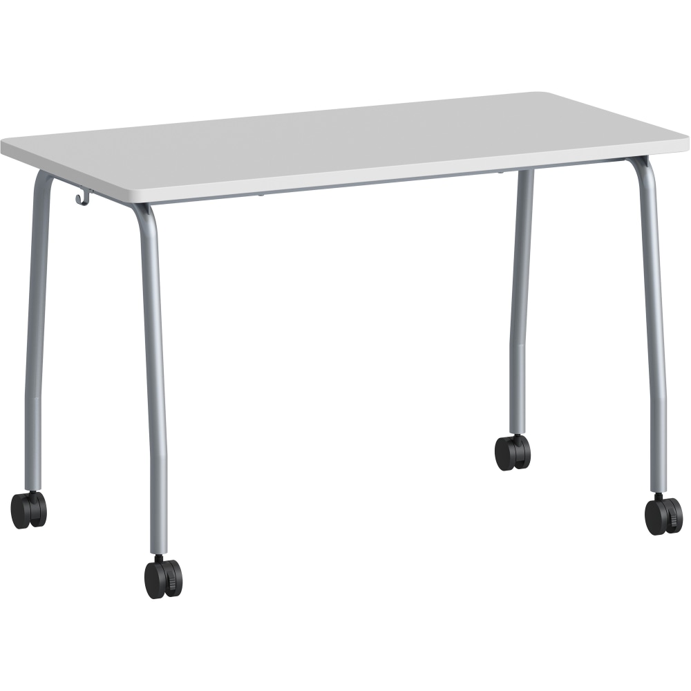 Lorell Training Table - For - Table TopLaminated Top - 300 lb Capacity - 29.50in Table Top Length x 23.63in Table Top Width x 1in Table Top Thickness - 47.25in Height - Assembly Required - Gray - Particleboard Top Material - 1 Each MPN:60847