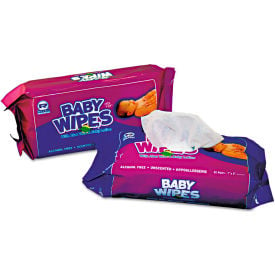 AmerCareRoyal® Baby Wipes Refill Pack 80/Pack 12 Packs/Carton RPBWUR-80