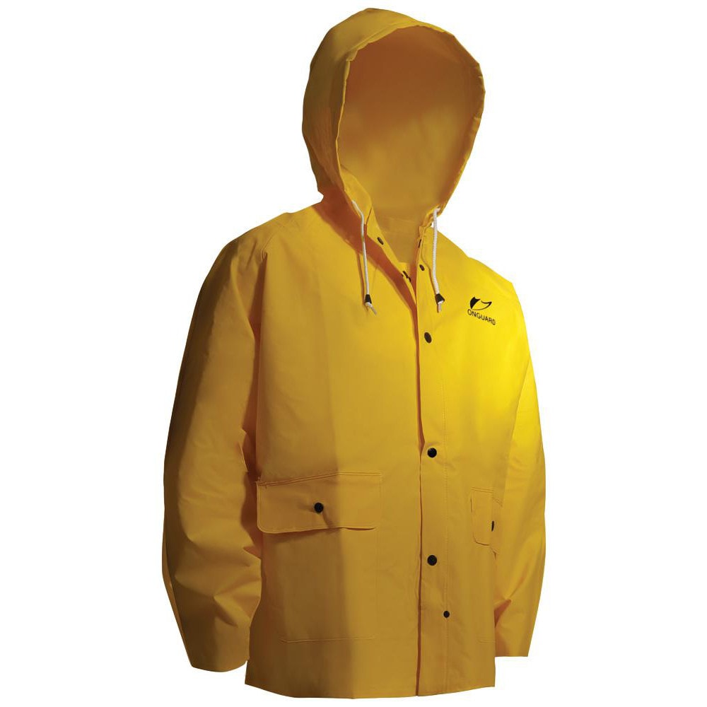 Rain & Chemical Wear, Garment Style: Rain Jacket , Size: Small , Gender: Unisex , Color: Yellow , Material: Nylon, PVC  MPN:78034-S