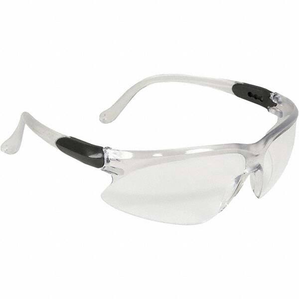 Safety Glass: Scratch-Resistant, Polycarbonate, Clear Lenses, Full-Framed, UV Protection MPN:14470