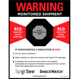 SpotSee™ ShockWatch® Companion Labels 5-3/4