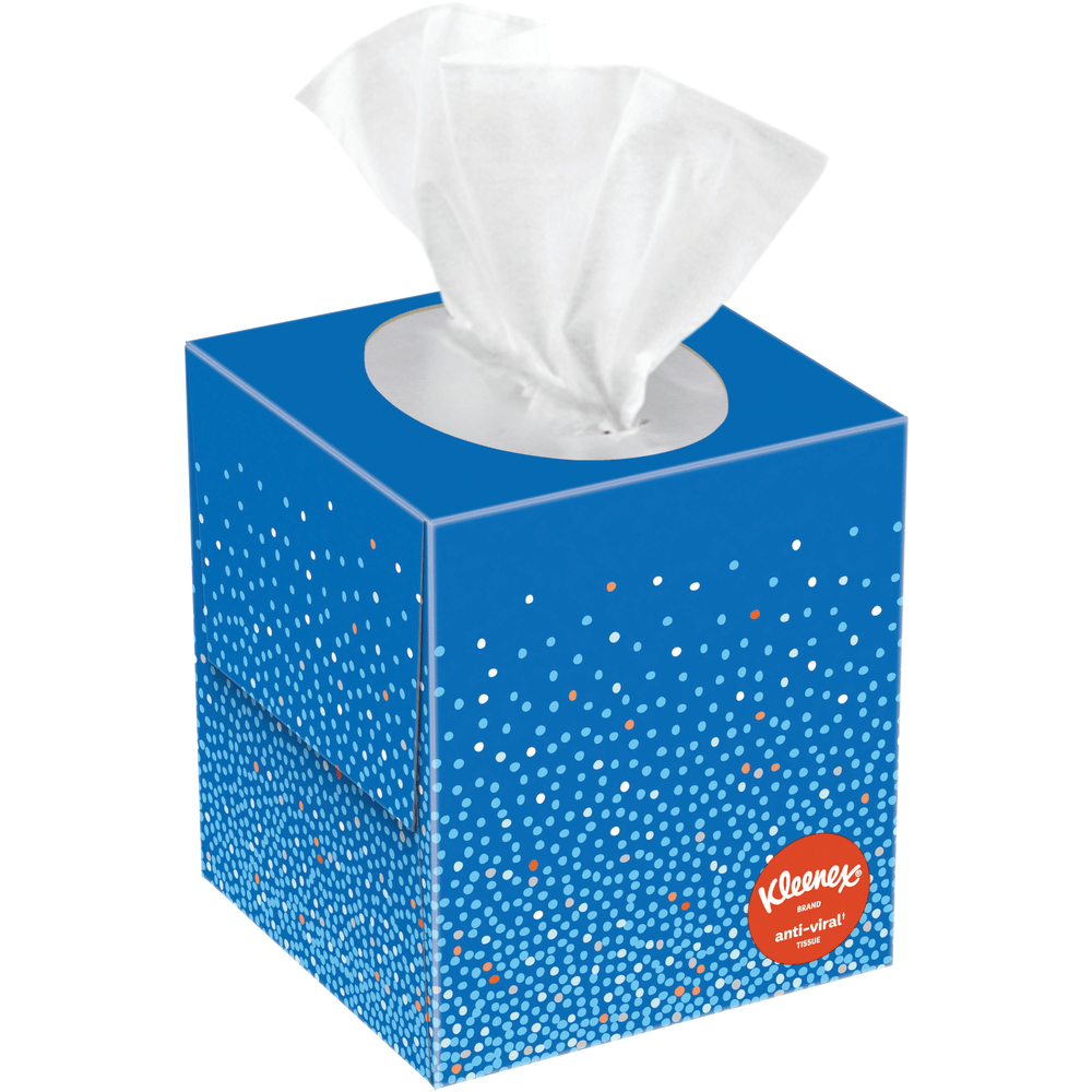 Kleenex 3-Ply Anti-Viral Facial Tissues, 68 Tissues Per Box (Min Order Qty 13) MPN:KCC54505