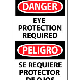 Bilingual Machine Labels - Danger Eye Protection Required ESD375AP