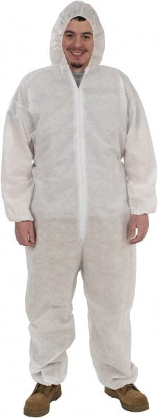 Disposable Coveralls: Size 2X-Large, 1.60 oz, SMS, Zipper Closure MPN:DC-SMS-2XL45W-E