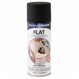 Premium Dcor Decorative Flat Enamel 12 oz. Aerosol Can Black - 792245 792245