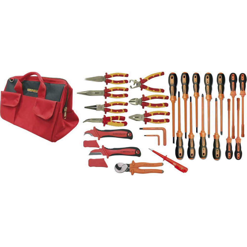 Combination Hand Tool Sets, Set Type: Electrician's Tool Set , Number Of Pieces: 26 , Measurement Type: Metric , Container Type: Tool Bag  MPN:79064