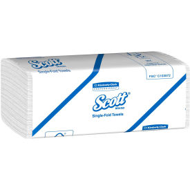 Scott® 1-Fold Paper Towels 9-3/8 x 10-1/2 White 250/Pack 16 Packs/Case - KIM01700 KIM01700