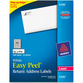 Avery® Easy Peel Laser Address Labels 2/3 x 1-3/4 White 1500/Pack 5195