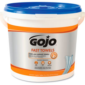 Gojo Fast Wipes Hand Cleaning Towels 130 Wipes/Bucket 4/Case - GOJ6298 GOJ6298
