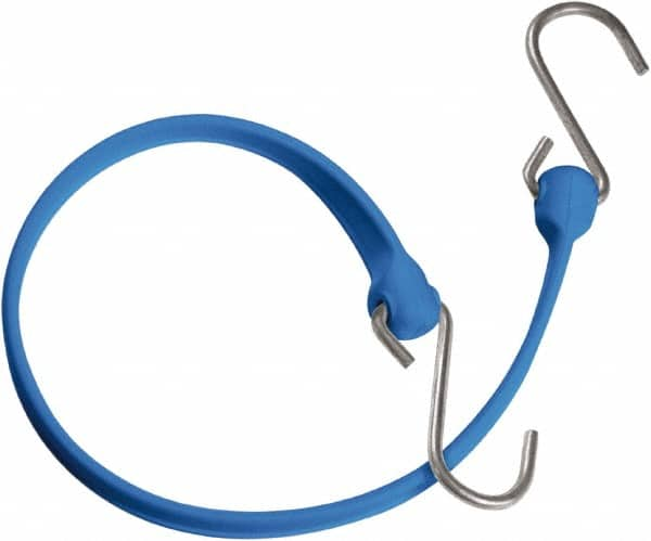 Heavy-Duty Bungee Strap Tie Down: Triangulated Galvanized S Hook, Non-Load Rated MPN:MBBS18GBL