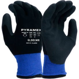 Pyramex® GL901WR Insulated Cut Resistant Dipped Gloves HPT Coated ANSI A3 XL Black GL901WRXL