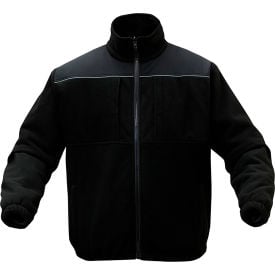 GSS Onyx Enhanced Visibility Full Zip Jacket Polyester Fleece Black 5XL 7553-5XL