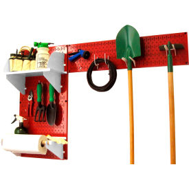 Wall Control Pegboard Garden Tool Board Organizer Red/White 48