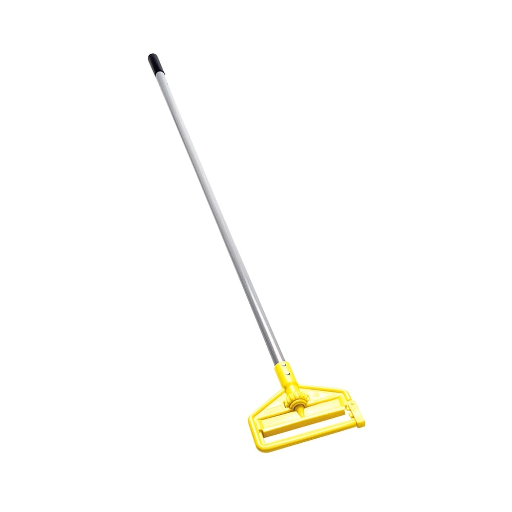 Rubbermaid Invader Fiberglass Side-Gate Mop Handle, 60in, Gray/Yellow (Min Order Qty 4) MPN:FGH14600GY00