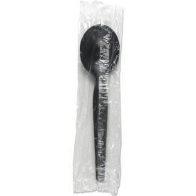 Boardwalk® Heavyweight Wrapped Soup Spoon Polystyrene Black Pack of 1000 BWKSSHWPSBIW