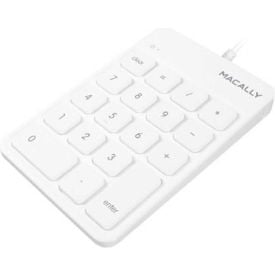 Macally USB Wired 18-Key Numeric Keypad White NUMKEY