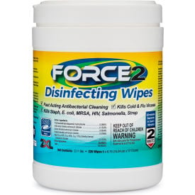 2XL Force2 Disinfecting Wipes 2 Minute Formula 220 Wipes Per Canister 6 Canisters/Case 2XL407