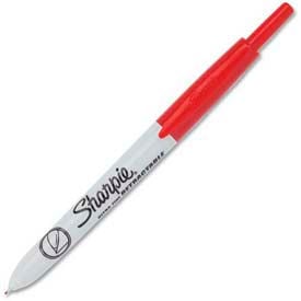 Sharpie® Retractable Permanent Marker Ultra Fine Red Ink Dozen 1735791