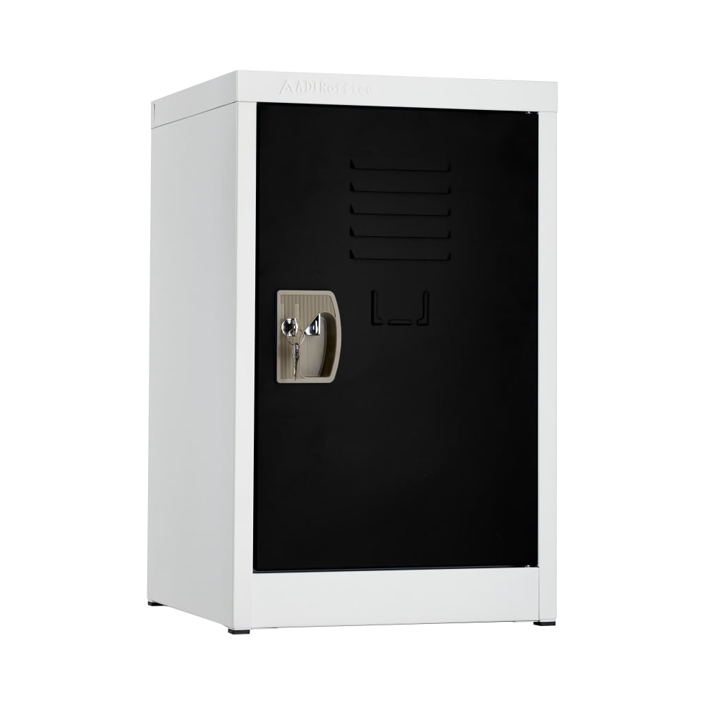 Alpine AdirOffice 1-Tier Steel Locker, 24inH x 15inW x 15inD, Black MPN:ADI629-02-BLK