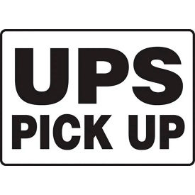 AccuformNMC™ UPS Pick Up Delivery Location Sign Aluminum 14