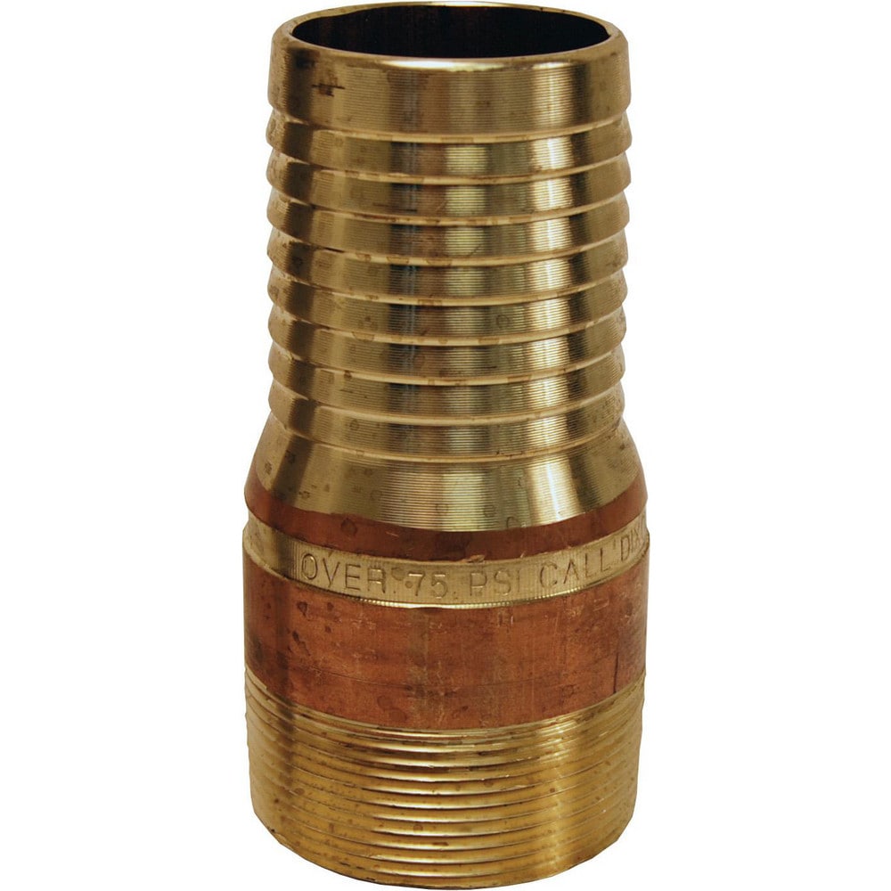 Combination Nipples For Hoses, Type: King Nipple , Material: Brass , Thread Standard: Male NPT , Thread Size: 1-1/2in , Overall Length: 4.17in  MPN:BST20