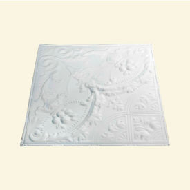 Great Lakes Tin Saginaw 2' X 2' Lay-in Tin Ceiling Tile in Gloss White - Y53-00 Y53-00