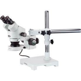 AmScope SM-3BZ-80S 3.5X-90X Stereo Zoom Microscope on Boom Stand with 80-LED Light SM-3BZ-80S