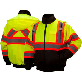 Pyramex® RCJ32 Hi-Vis Waterproof Winter Jacket Type R ANSI Class 3 4XL Lime RCJ3210X4