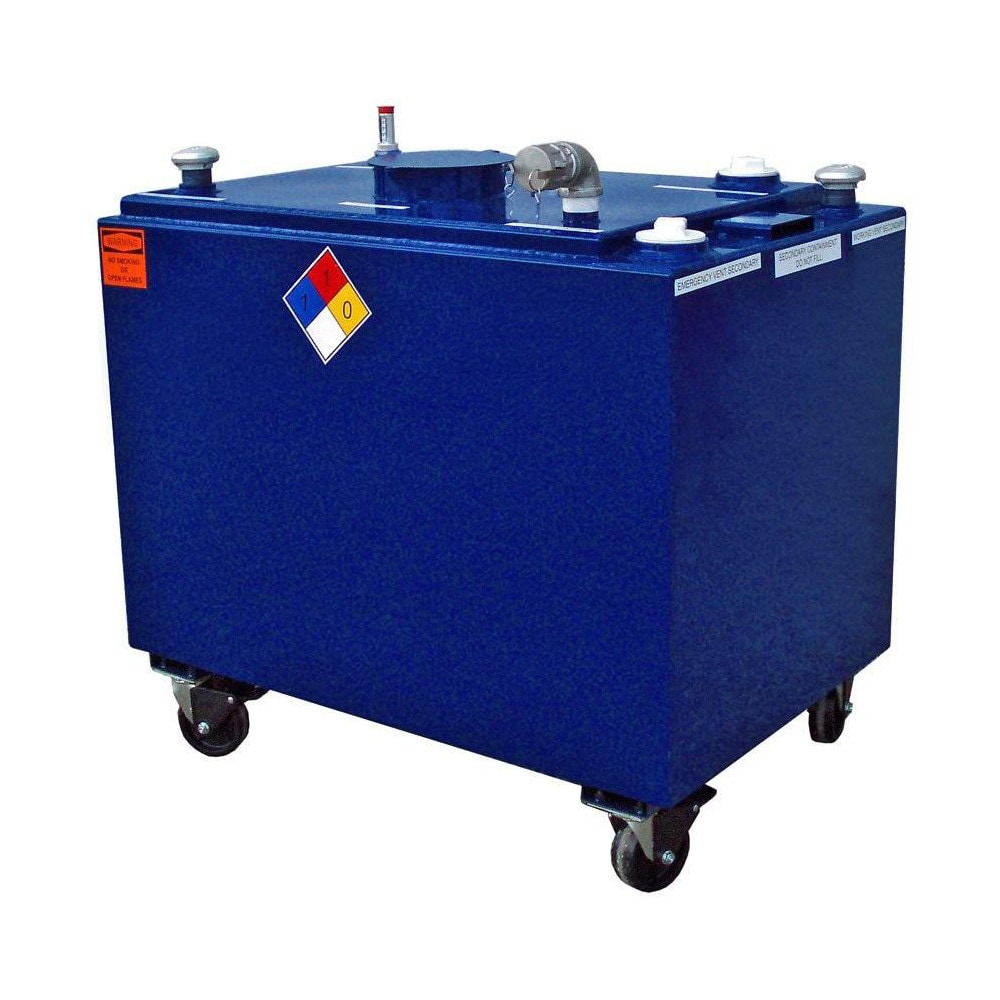 Oily Waste Cans & Receptacles, Capacity: 240gal , Color: Blue , Opening Style: Hand Operated , Overall Height: 43in , Overall Diameter: 10  MPN:PAK250