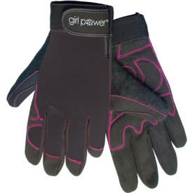 ERB® MGP100 Women's Mechanics Gloves Padded Palms XS Black WEL28861BKXS