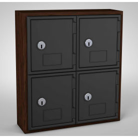 United Visual Products 2-Tier 4 Door Locker w/Key Lock 12