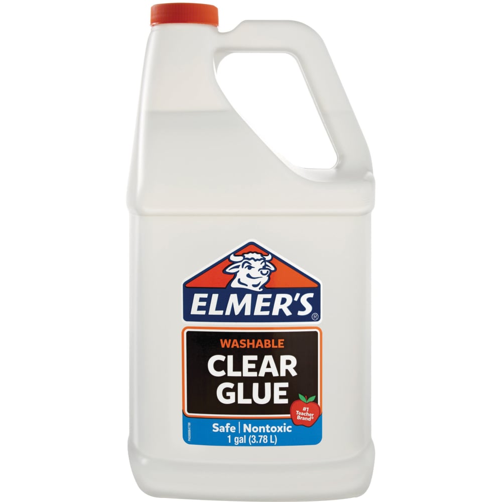 Elmers Clear Washable School Glue, 1 Gallon, Pack Of 2 Jugs (Min Order Qty 2) MPN:2022931CA