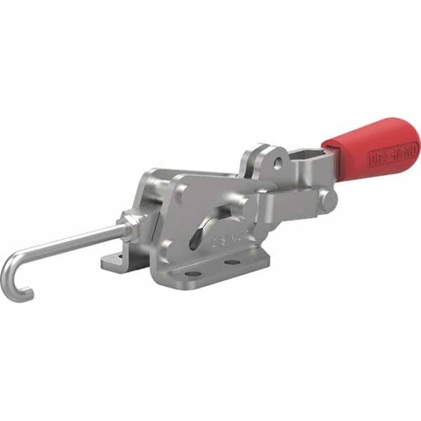 Pull-Action Latch Clamp: Horizontal, 1,500 lb, J-Hook, Flanged Base MPN:3051-SS