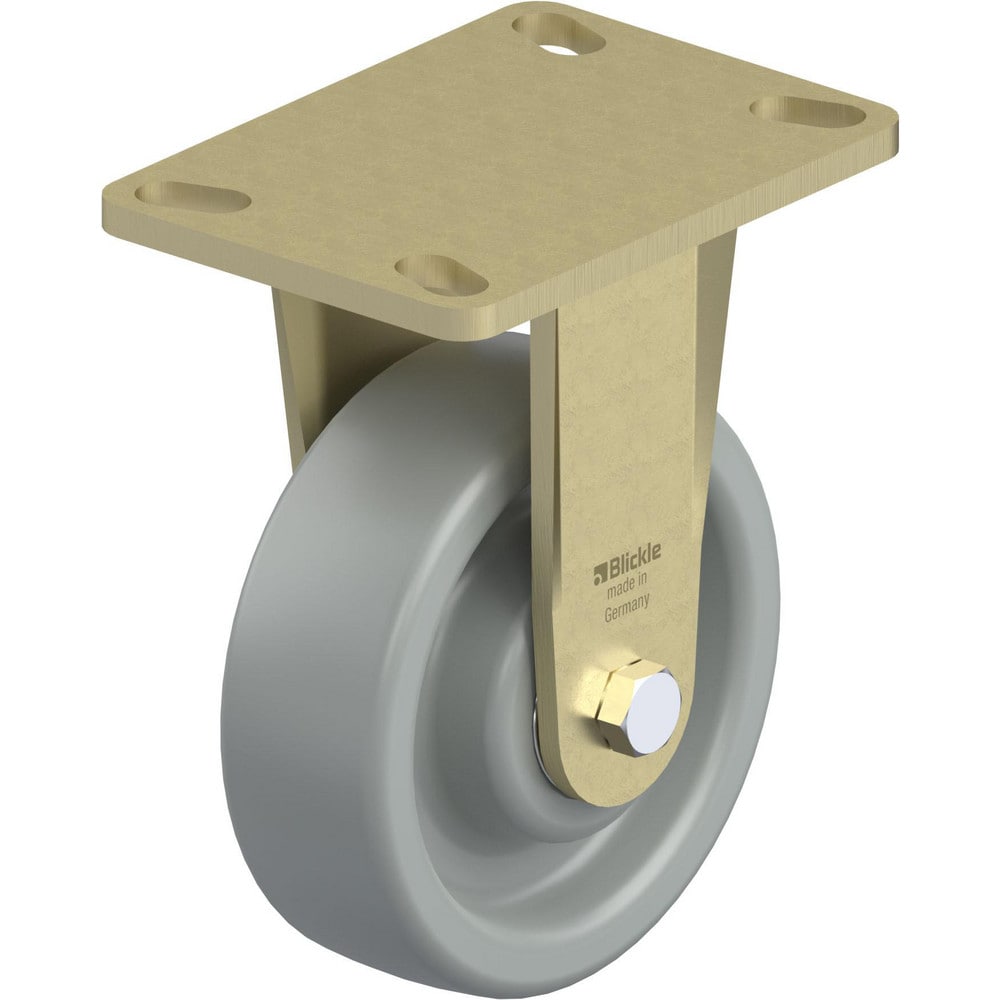 Top Plate Casters, Mount Type: Plate , Number of Wheels: 1.000 , Wheel Diameter (Inch): 5 , Wheel Material: Rubber , Wheel Width (Inch): 2-1/16  MPN:910157