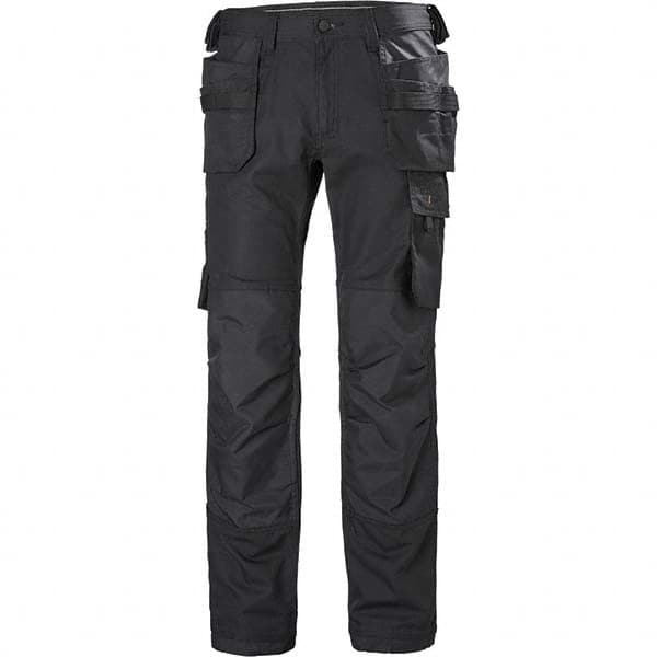 Work Pants: General Purpose, Cotton & Polyester, Black, 36