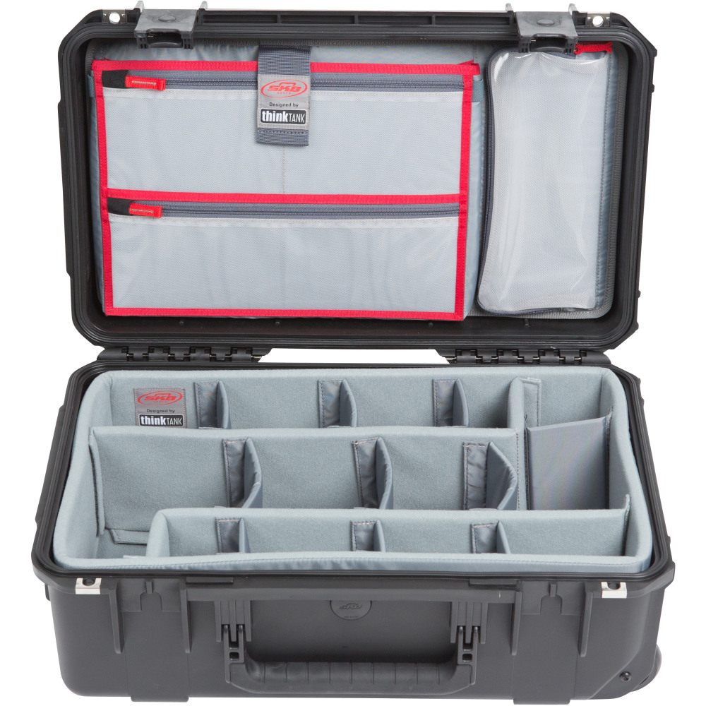 SKB Cases iSeries Protective Case With Padded Dividers And Wheels, 19-1/2in x 10-1/2in x 6-3/4in, Black MPN:3I-2011-7DL