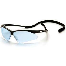 Pmxtreme™ Safety Glasses Infinity Blue Lens  Black Frame & Cord - Pkg Qty 12 SB6360SP