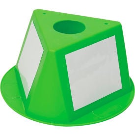 Inventory Control Cone W/ Dry Erase Decals Lime 056CLIME